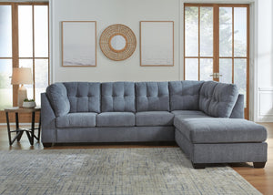 Marleton 2-Piece Stationary Sectional with Chaise Denim