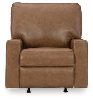 Bolsena Rocker Leather Manual Recliner Caramel