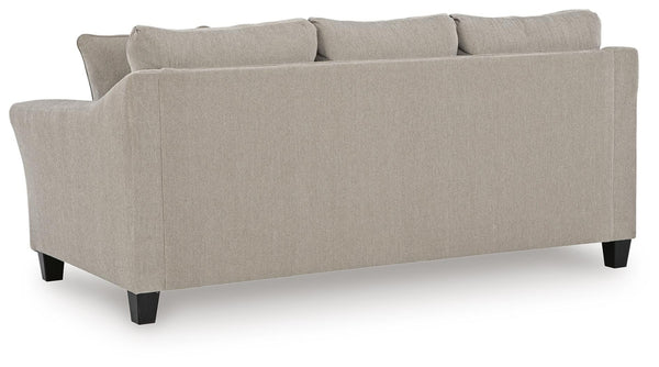 Willarae Queen Fabric Stationary Sofa Stationary Sleeper Taupe