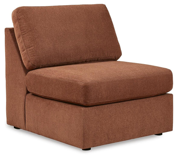 Modmax 8-Piece Stationary Sectional with Chaise & Storage Consoles Spice