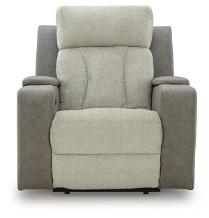 WhipLash Zero Gravity P2 Fabric Dual-Power Adjustable Headrest Heat Massage Recliner Sisal