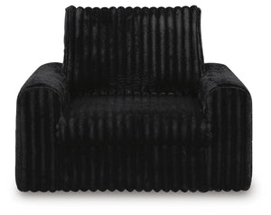 HamlinBay Fabric Power Gliding Chaise Onyx