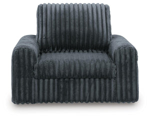 HamlinBay Fabric Power Gliding Chaise Gunmetal