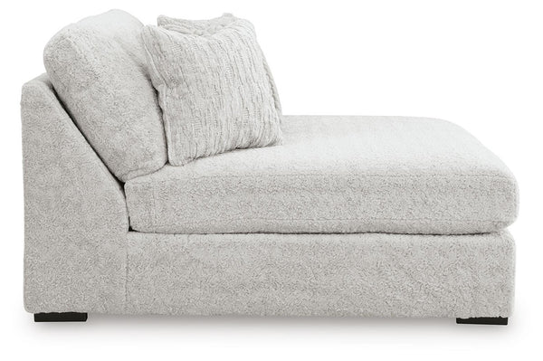 Cuddle Plush Oversized Armless Chaise Arctic