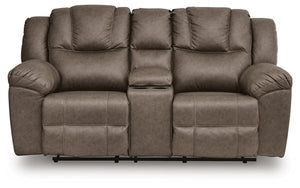 Lowilla Reclining Console Loveseat Driftwood