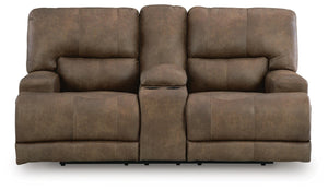 Beckley Place Zero Gravity P2 Power Reclining Adjustable Headrest Console Loveseat Earth