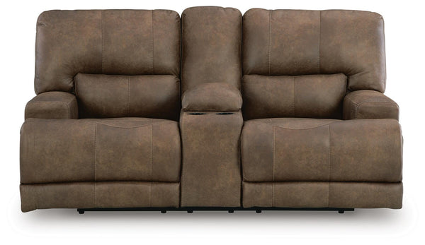 Beckley Place Zero Gravity P2 Power Reclining Adjustable Headrest Console Loveseat Earth