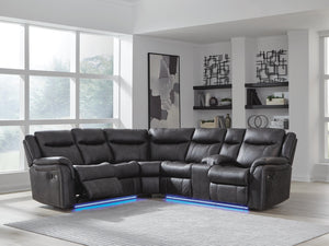 Sultan Meadow 2-Piece Reclining Sectional Carbon