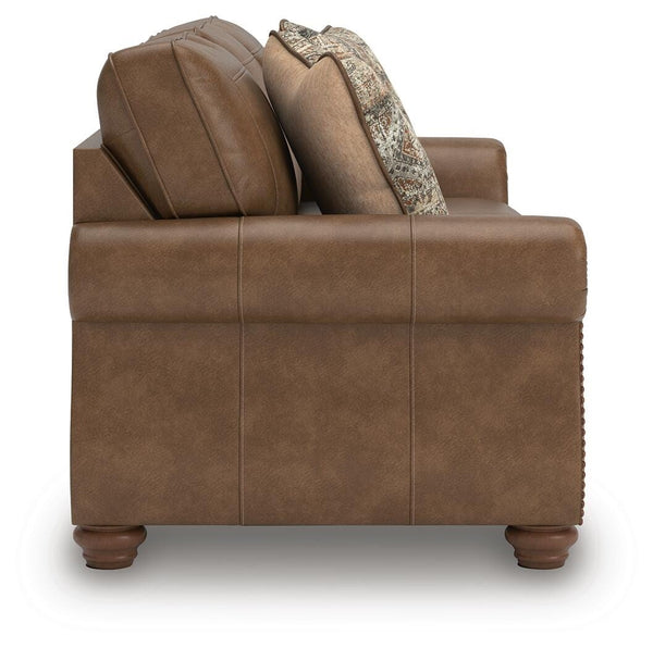 Chasemore Stationary Sofa with Nailhead Trim Earth