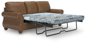 Chasemore Stationary Queen Sofa Sleeper with Nailhead Trim Earth
