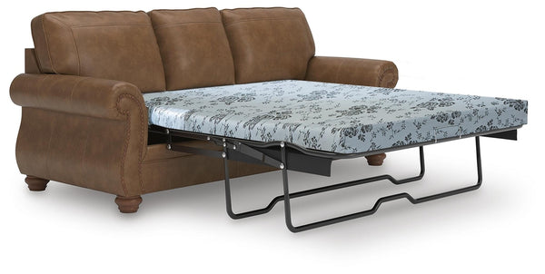 Chasemore Stationary Queen Sofa Sleeper with Nailhead Trim Earth
