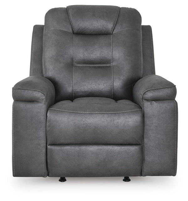 Stockworth Manual Rocker Heat Massage Recliner Granite