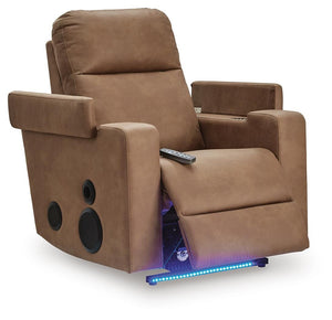 Lorrenton P3 Power Glider Recliner with Audio System & LED Caramel