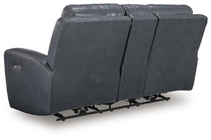 Next Move P2 Power Leather Reclining Adjustable Headrest Loveseat Admiral