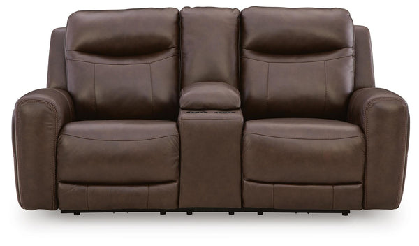 Gravier Zero Gravity P3 Power Leather Reclining Adjustable Headrest Console Loveseat Cordova