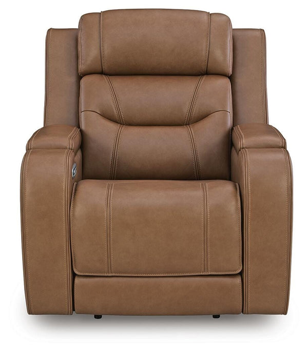 Knightington Zero Gravity P3 Triple Power Leather Recliner with Audio Seating Caramel