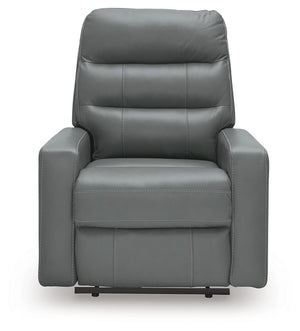 Pennacle Pier P2 Dual-Power Adjustable Headrest Leather Recliner Tideon