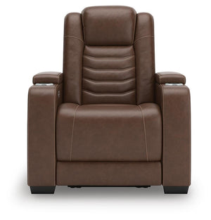 High Impact Power Leather Zero Gravity Recliner with Adjustable Headrest & USB Tobacco