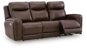 Gravier Power Adjustable Headrest Leather Reclining Sofa Cordova