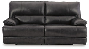 Mountainous P2 Power Reclining Leather Zero Gravity Sofa Eclipse