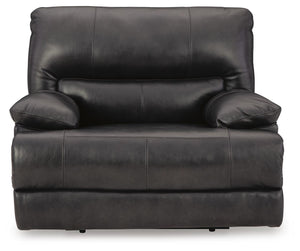 Mountainous Zero Gravity P2 Dual-Power Adjustable Headrest Leather Recliner Eclipse