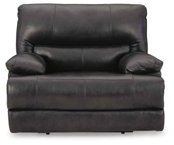 Mountainous Zero Gravity P2 Dual-Power Adjustable Headrest Leather Recliner Eclipse