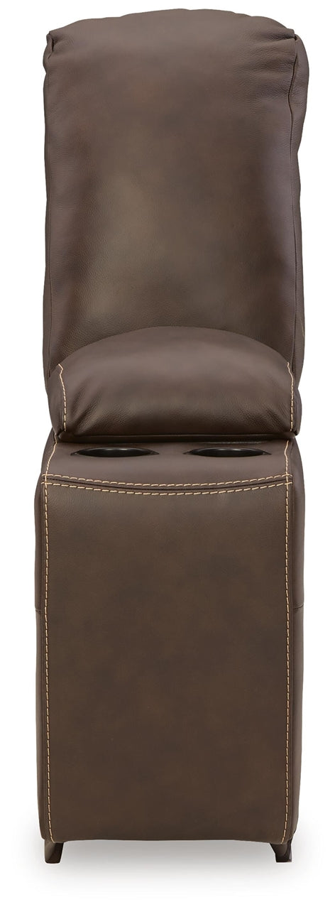 Dunleith 7-Piece Power Reclining Leather Zero Gravity Sectional Chocolate