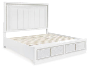 Chalanna California King Upholstered Storage Bed White