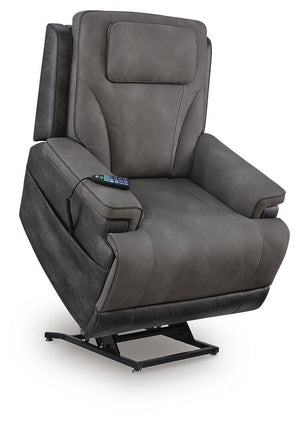Peaceful Zero Gravity Pause P3 Power Lift Heat & Massage Recliner Slate