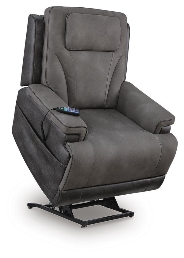 Peaceful Zero Gravity Pause P3 Power Lift Heat & Massage Recliner Slate