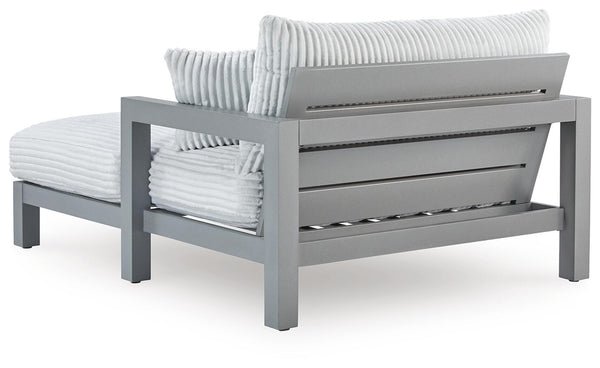 Hurley Park Outdoor Chaise Lounge with Cushion Gray