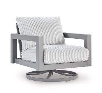 Hurley Park Outdoor Swivel Chair with Cushion Gray