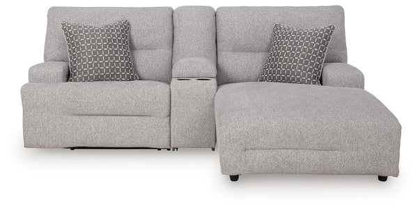 Acklen Place 3-Piece Power Reclining Zero Gravity Sectional Zero Gravity Sofa with Chaise Pewter