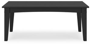 Hyland Wave Outdoor Rectangle Coffee Table Black