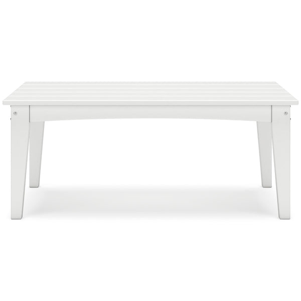 Hyland Wave Outdoor Rectangle Coffee Table White