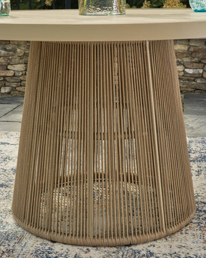 Orchard Beach Outdoor Dining Table Beige