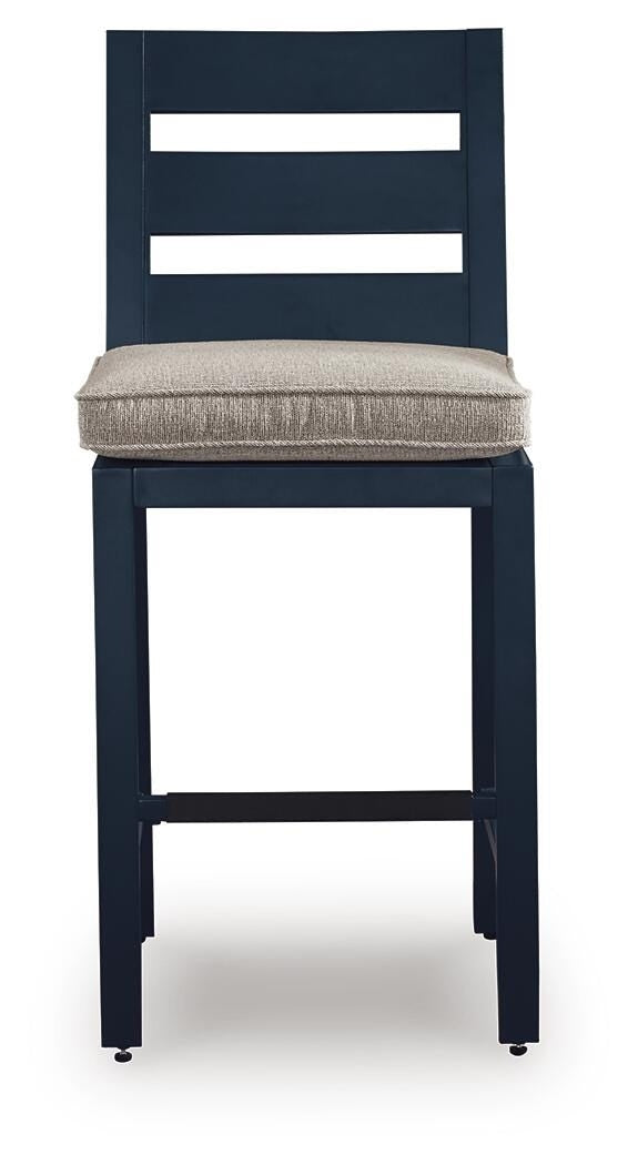 East Beach Outdoor Counter-Height Barstool Navy Blue
