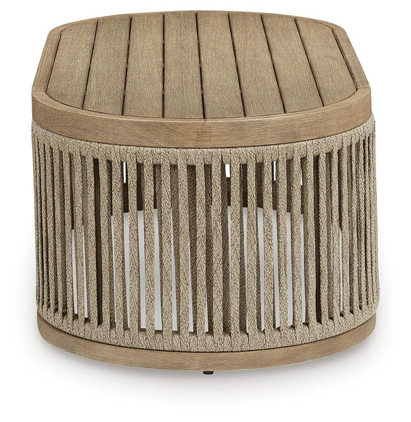 Serena Shores Outdoor Rectangle Coffee Table Beige