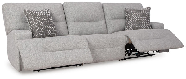 Acklen Place 3-Piece Power Reclining Zero Gravity Sectional Zero Gravity Sofa Pewter