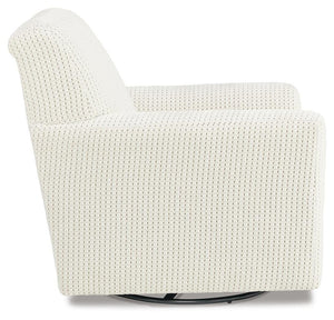 Herstow Swivel Glider Accent Chair Ivory