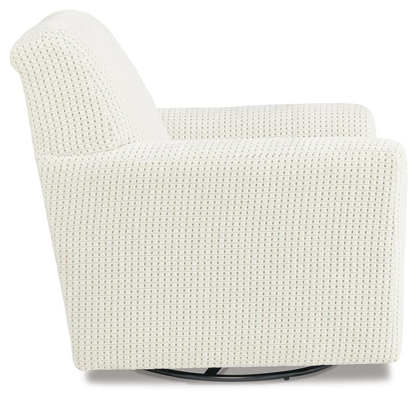 Herstow Swivel Glider Accent Chair Ivory