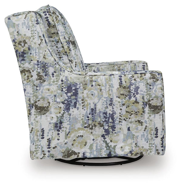 Dustinford Swivel Glider Accent Chair Multi
