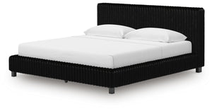 Zuraleus King Upholstered Bed Black