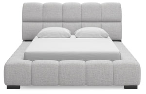 Grendusk Queen Upholstered Bed Light Gray