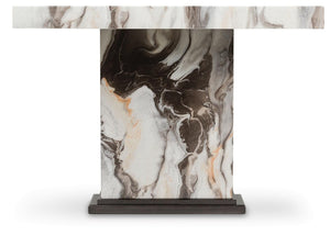 Jeshina Dining Table Dark Brown/Beige