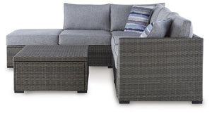 Petal Road Outdoor Sectional, Ottoman & Table Set Gray