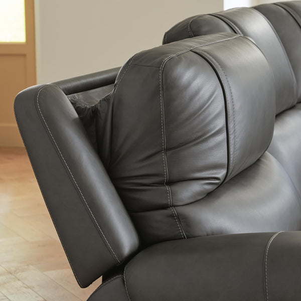 Pittson 3-Piece Power Leather Zero Gravity Sectional Heat & Massage Reclining Zero Gravity Sofa Anchor
