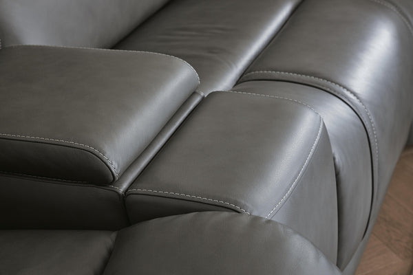 Pittson 6-Piece Power Reclining Leather Heat & Massage Zero Gravity Sectional Anchor