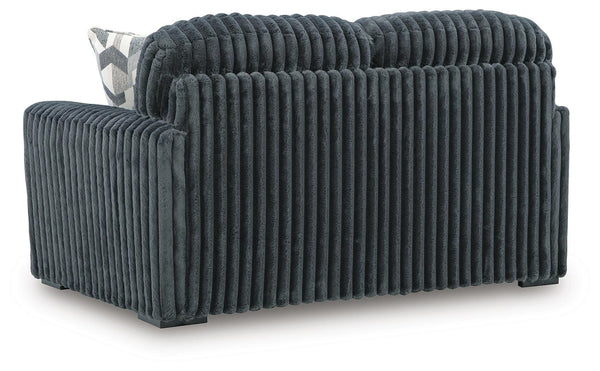 Midnight-Madness Stationary Loveseat Gunmetal