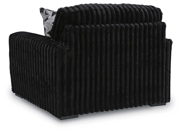 Midnight-Madness Stationary Oversized Chair Onyx